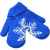 Варежки 'Сложи снежинку!',  синий, М, акрил/флис внутри,  шеврон, Цвет: синий, изображение 2