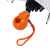 Зонт складной FANTASIA, механический, белый с оранжевой ручкой, Цвет: белый, оранжевый, изображение 4
