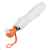 Зонт складной FANTASIA, механический, белый с оранжевой ручкой, Цвет: белый, оранжевый, изображение 6