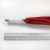 Зонт-трость с пластиковой ручкой  'под алюминий' 'Silver', полуавтомат, красный с серебром, D=103 cм, Цвет: красный, серебристый, изображение 5