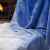 Плед GRADIENT в подарочном мешке, синий, 130х150 см, фланель 280 гр/м2, Цвет: синий, изображение 4