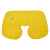 Подушка  надувная дорожная в футляре, желтый, 43,5х27,5 см, твил, шелкография, Цвет: желтый, изображение 3