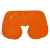 Подушка надувная дорожная в футляре, оранжевый, 43,5х27,5 см, твил, шелкография, Цвет: оранжевый, изображение 3