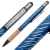 Ручка шариковая FACTOR GRIP со стилусом, синий/темно-серый, металл, пластик, пробка, софт-покрытие, Цвет: синий, серый, изображение 8