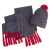 Вязаный комплект шарф и шапка GoSnow, антрацит c фурнитурой, красный, 70% акрил,30% шерсть, Цвет: красный, изображение 2