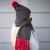 Вязаный комплект шарф и шапка GoSnow, антрацит c фурнитурой, красный, 70% акрил,30% шерсть, Цвет: красный, изображение 6