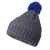 Вязаный комплект шарф и шапка 'GoSnow', антрацит c фурнитурой, синий, 70% акрил,30% шерсть, Цвет: синий, изображение 3