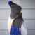 Вязаный комплект шарф и шапка 'GoSnow', антрацит c фурнитурой, синий, 70% акрил,30% шерсть, Цвет: синий, изображение 6