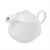 Набор  'Мила': чайник и чайная пара в подарочной упаковке, 21,5х24х12см,500мл и 300мл, фарфор, бамбук, Цвет: коричневый, белый, изображение 2