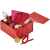 Коробка подарочная складная,  красный, 22 x 20 x 11 cm,  кашированный картон,  тиснение, шелкография, Цвет: красный, изображение 4