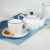 Набор SEAWAVE: чайная пара и чайник в подарочной упаковке, 200мл и 500мл, фарфор, Цвет: белый, синий, изображение 4