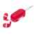 Наушники со светоотражателем и держателем RASUM, красный, 2х8,6х2,6 см, пластик, Цвет: красный, изображение 3