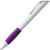 Ручка шариковая Grip, белая с фиолетовым, Цвет: фиолетовый, Размер: 13, изображение 2