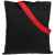 Холщовая сумка BrighTone, черная с красными ручками, Цвет: красный, Размер: сумка: 35х40 см, изображение 2