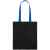 Холщовая сумка BrighTone, черная с ярко-синими ручками, Цвет: черный, синий, Размер: сумка: 35х40 см, ручки: 70х3 см, изображение 3