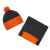 Шарф Snappy, темно-серый с оранжевым, Цвет: серый, Размер: 24х140 см, изображение 4