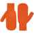 Варежки Life Explorer, оранжевые (кирпичные), размер S/M, изображение 2