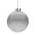 Елочный шар Finery Gloss, 10 см, глянцевый серебристый с глиттером, изображение 2