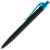 Ручка шариковая Prodir QS01 PRT-P Soft Touch, черная с голубым, изображение 2