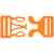 Застежка-пряжка Fibbia, оранжевый неон, Цвет: оранжевый, изображение 2