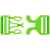Застежка-пряжка Fibbia, зеленый неон, Цвет: зеленый, изображение 2