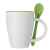 Чашка с ложкой, зеленый, Цвет: зеленый-зеленый, Размер: 7x10 см, изображение 5