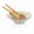 Керамическая салатница Ukiyo с бамбуковыми приборами, Белый, Цвет: белый, черный, Размер: Длина 25 см., ширина 8,2 см., высота 8,2 см., диаметр 25 см.