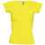 Футболка женская с глубоким вырезом Melrose 150 лимонно-желтая, размер M, Цвет: лимонный, Размер: M