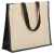 Холщовая сумка для покупок Bagari с черной отделкой, Цвет: неокрашенный, Размер: 40х35x12 с