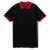 Рубашка поло Prince 190 черная с красным, размер XS, Цвет: красный, Размер: XS