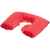 Надувная подушка под шею в чехле Sleep, красная, Цвет: красный, Размер: подушка: 44х28 с