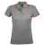 Рубашка поло женская Pasadena Women 200 с контрастной отделкой, серый меланж/оранжевый, размер S, Цвет: серый меланж, Размер: S