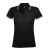 Рубашка поло женская Pasadena Women 200 с контрастной отделкой, черный/зеленый, размер XL, Цвет: черный, зеленый, Размер: XL