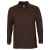Рубашка поло мужская с длинным рукавом Winter II 210 шоколадно-коричневая, размер S, Цвет: шоколадный, Размер: S