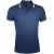 Рубашка поло мужская Pasadena Men 200 с контрастной отделкой темно-синяя с белым, размер 3XL, Цвет: темно-синий, Размер: 3XL