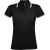 Рубашка поло женская Pasadena Women 200 с контрастной отделкой черная с белым, размер S, Цвет: черный, Размер: S