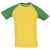 Футболка мужская двухцветная Funky 150, желтая с зеленым, размер S, Цвет: зеленый, Размер: S