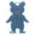Пешеходный светоотражатель «Мишка», синий, Цвет: синий, Размер: 7х5х0