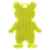 Пешеходный светоотражатель «Мишка», неон-желтый, Цвет: желтый, Размер: 7х5х0