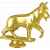 2336-090 Фигура Собака, золото, Цвет: Золото
