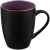 Кружка Bright Tulip, матовая, черная с фиолетовым, Цвет: фиолетовый, Объем: 300, Размер: высота 10