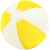Надувной пляжный мяч Cruise, желтый с белым, Цвет: желтый, Размер: диаметр 21 см