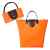 Сумка для шопинга, 'Glam UP' оранжевый, 39х29х7, Полиэстер 600D, иск кожа,, Цвет: оранжевый