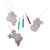 Набор фломастеров с раскрасками 'Bancax Set' пластик, дерево, 7,2 x 9,2 x 1,6 cm, Цвет: бежевый