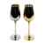 Набор бокалов для вина MOON&SUN (2шт), золотой и серебяный, 22,5х24,8х11,9см, стекло, Цвет: серебристый, золотистый