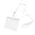 Ланъярд с держателем для бейджа MAES, белый, 11,2х0,5 см, полиэстер, пластик, тампопечать, шелкограф, Цвет: белый