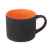 Кружка YASNA  с покрытием SOFT-TOUCH, черный с оранжевым, 310 мл, фарфор, Цвет: черный, оранжевый