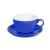 Чайная/кофейная пара CAPPUCCINO, синий, 260 мл, фарфор, Цвет: синий