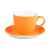 Чайная пара TENDER, 250 мл, оранжевый, фарфор, прорезиненное покрытие, Цвет: оранжевый