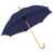 Зонт-трость с деревянной ручкой, полуавтомат, синий, D=103 см, L=90см, 100% полиэстер, Цвет: синий